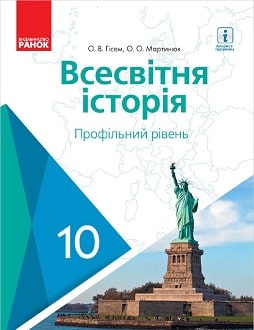 Всесвітня історія (Гісем) 10 клас 2018 (проф)